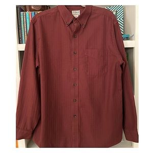 Maroon Flannel Shirt By L.L. Bean.